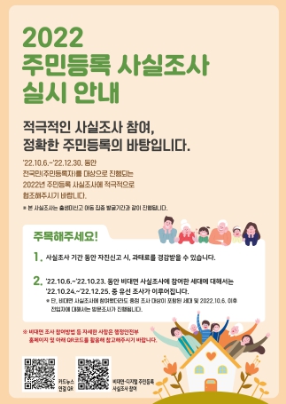‘2022년 주민등록 사실조사’ 홍보물