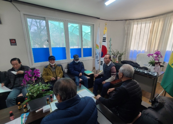 2022년 여주시 산북면 노인회분회, 연말 회의 실시