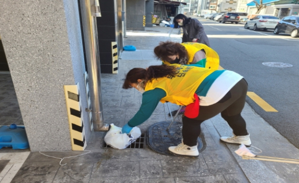 수원시 권선구 구운동 바르게살기운동위원회, 겨울철 거리정화 봉사활동 실시