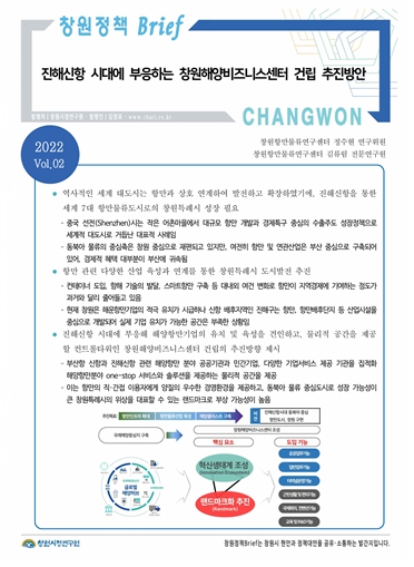 시정연구원 창원정책 브리프 Vol.7 표지