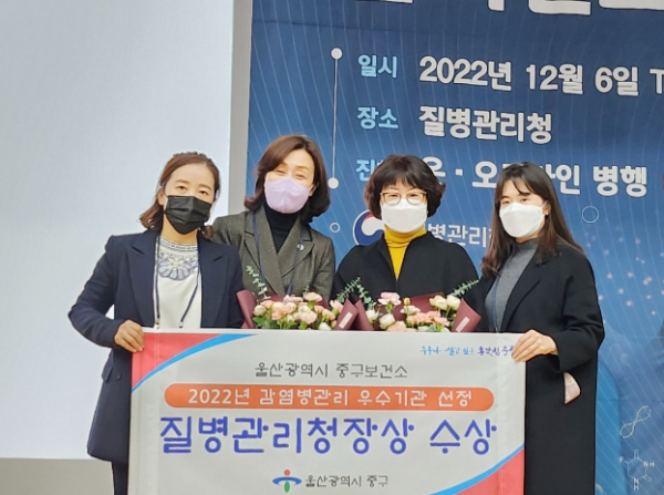 중구보건소, 감염병관리 지자체 평가 우수기관 선정…질병관리청장상 수상