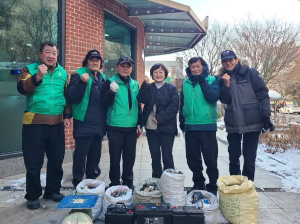 조원2동 폐건전지 수거실시