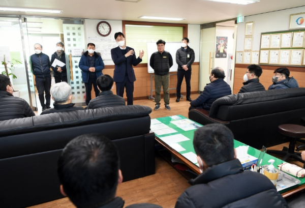 이민근 안산시장, 버스업체 방문해 운수종사자 격려