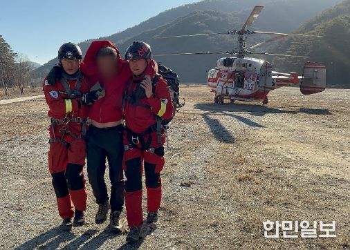속리산 천왕봉 50대 환자 항공구조