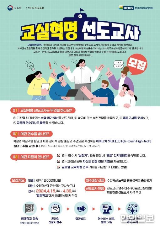 교실혁명 선도교사 공모 포스터