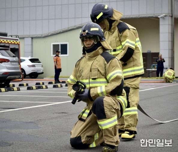 거창소방서, 의용소방대 훈련 장면