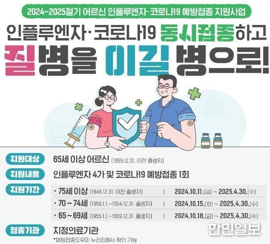 군산시, 인플루엔자·코로나19 예방접종 실시