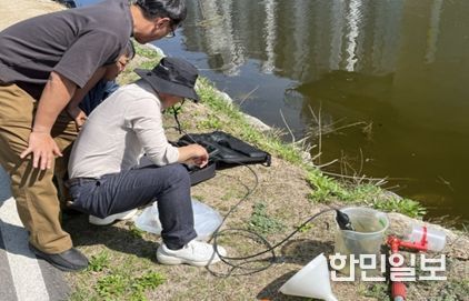 공지천 수질조사 관련 사진(4.11.(금))