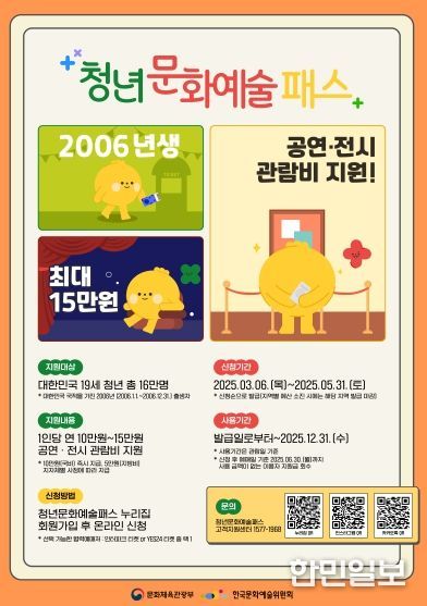 의왕시,‘청년문화예술패스’지원...2006년생 청년 주목 !