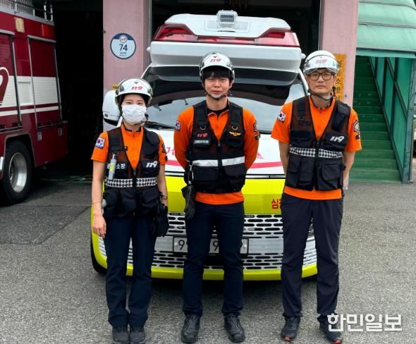 영동소방서, 심천 119지역대 구급대원 귀소 중 주택화재 피해 막아