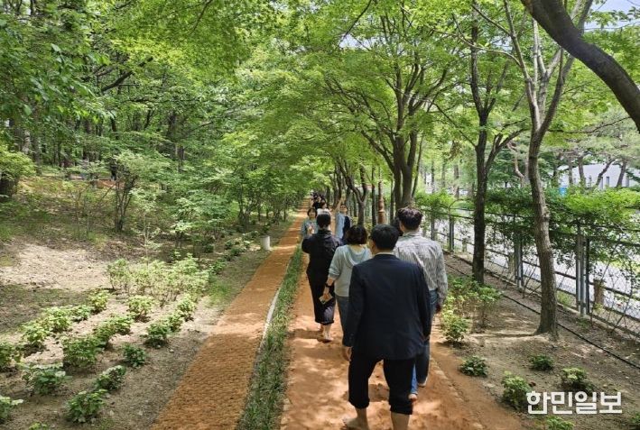 한밭수목원 맨발걷기 산책로