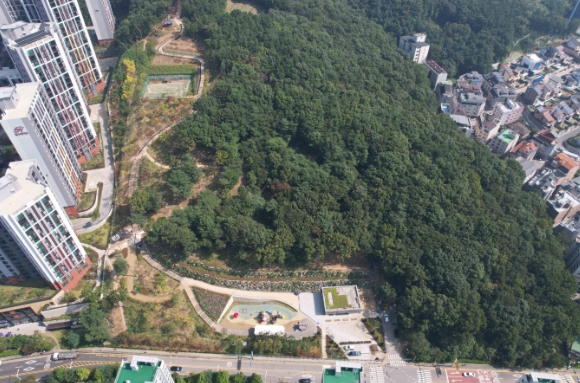 신봉동 제80호 근린공원 항공 사진