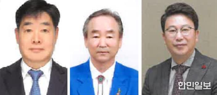 ‘제42회 천안 시민의 상’ 수상자로 선정된 교육학술 부문 박철수(66) 전 천성중학교 교사, 체육진흥 부문 박재영(72) 불당2동 31통장, 사회봉사 부문 정지표(45) 지표건설(주) 대표이사.(사진 왼쪽부터)