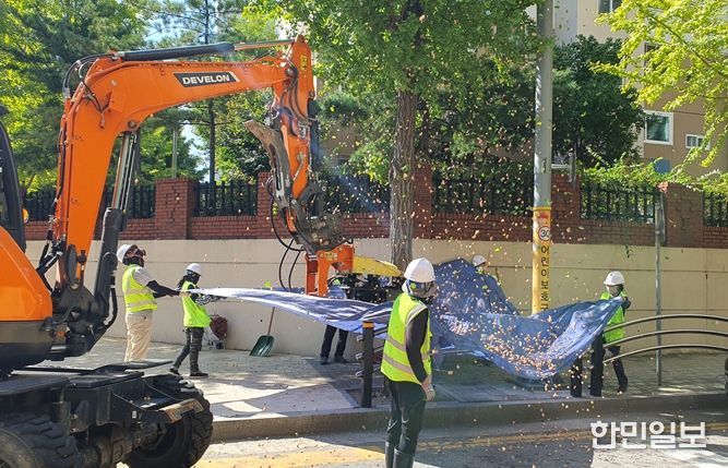 진동수확기를 활용한 열매채취