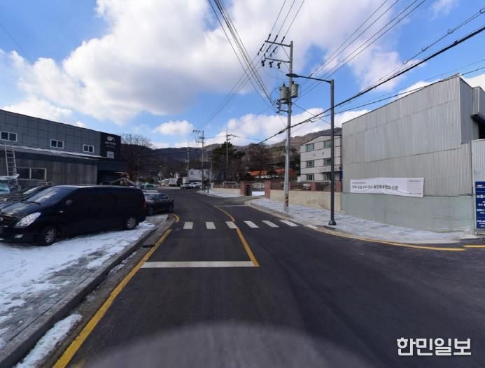 중원학교 앞 도로 개설 후