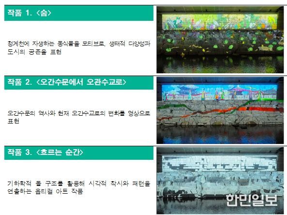 오간수교 하부 미디어파사드 3점