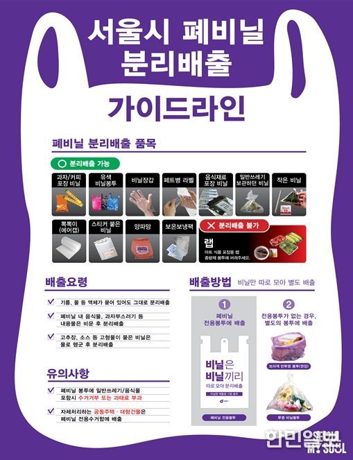 서울시 폐비닐 분리배출 가이드라인