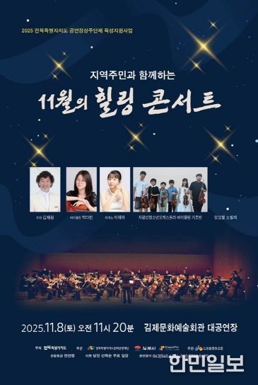 지역주민과 함께하는 11월의 힐링 콘서트 포스터