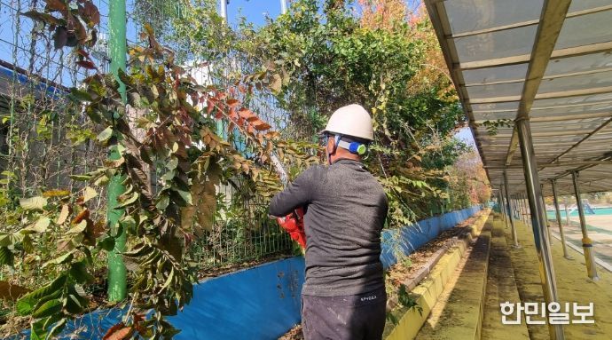 쾌적한 교육환경 조성 위해 화단 정비 추진