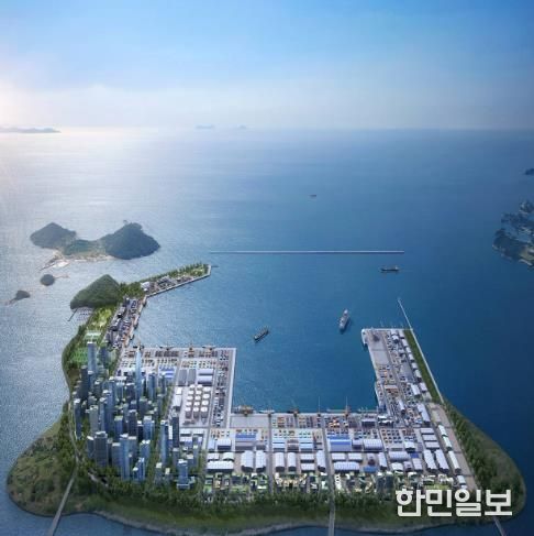 군산시새만금기본계획현안반영위해뛴다(군산새만금신항조감도).