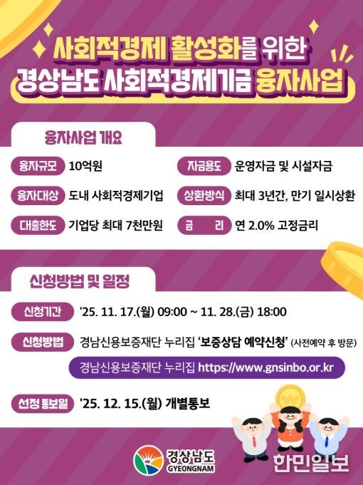 '사회적경제기금 융자사업' 카드뉴스