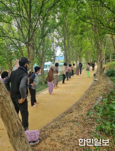 죽전공원 맨발걷기 죽전공원 맨발걷기 마무리