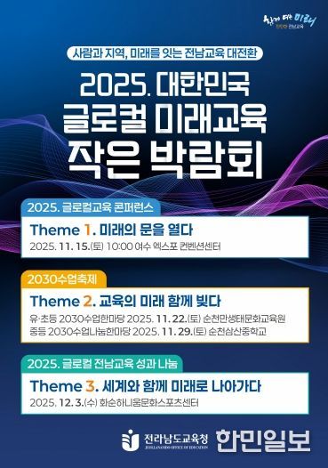 ‘2025. 대한민국 글로컬 전남교육 작은 박람회’ 포스터