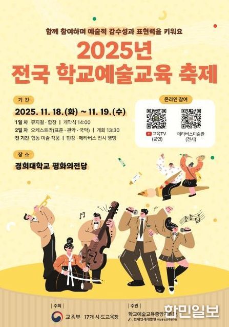 2025년 전국 학교예술교육 축제 홍보 포스터