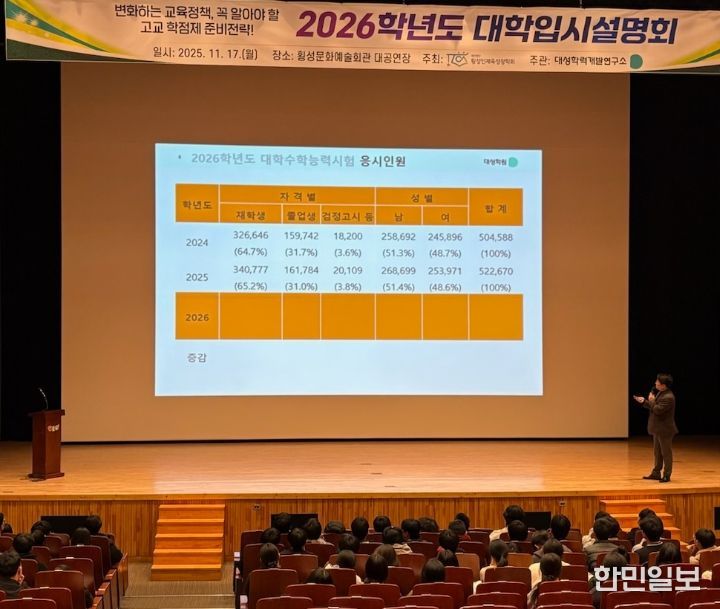 ‘2026학년도 대학입시설명회’