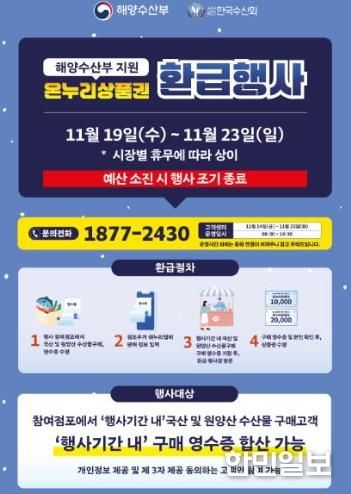 2025년 11월 수산물 온누리상품권 환급행사 진행