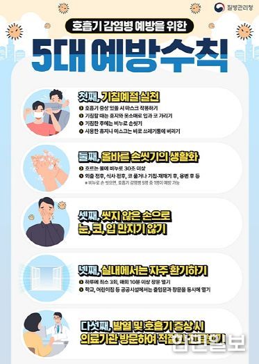 호흡기 감염병예방수칙 포스터