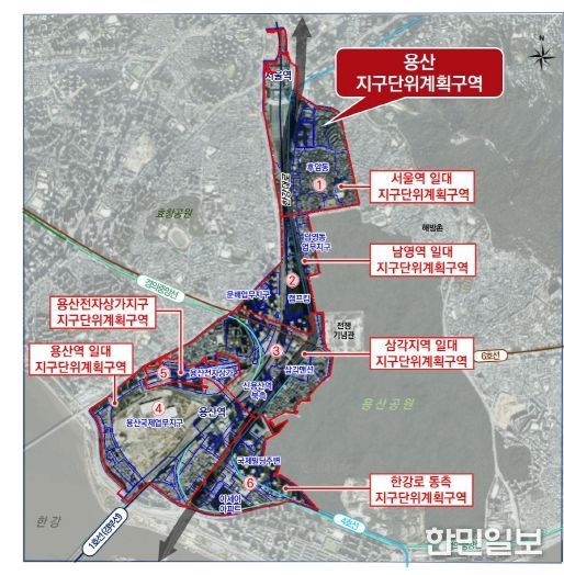 용산지구단위계획 위치도