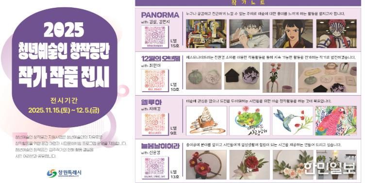 창원특례시, 청년예술인 창작공간 성과 공유 전시회 개최