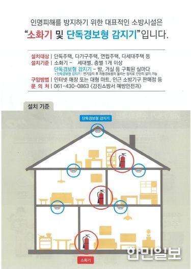 강진소방서, 주택용 소방시설 설치문화 확산 위해 공인중개사와 협력