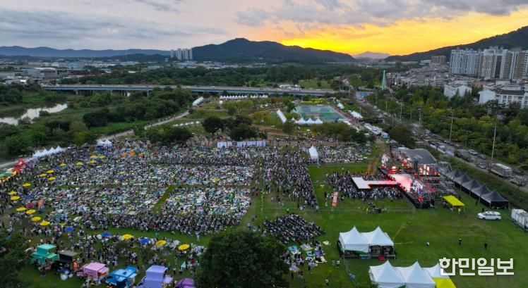 지난 9월 황룡친수공원에서 열린 제3회 광산뮤직ON페스티벌 행사장 전경