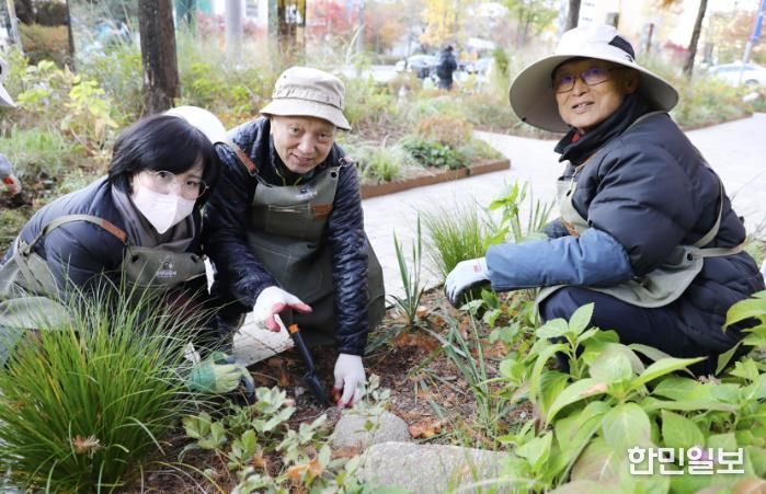 강동 아.정.이 활동 현장(맨 왼쪽 이수희 강동구청장)