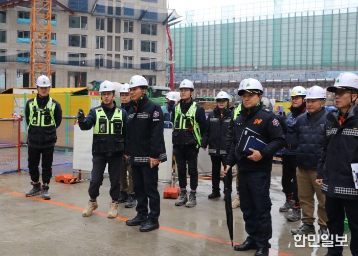 광명소방서, 5R구역 대형 공사장 관서장 현장안전지도 실시