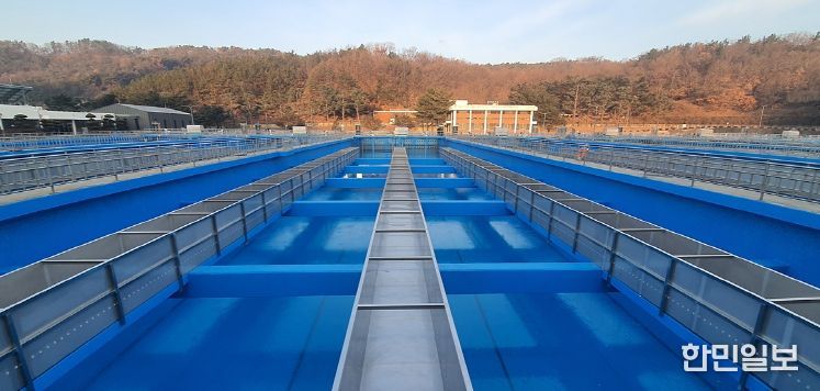 매곡정수장 침전지 개량 후