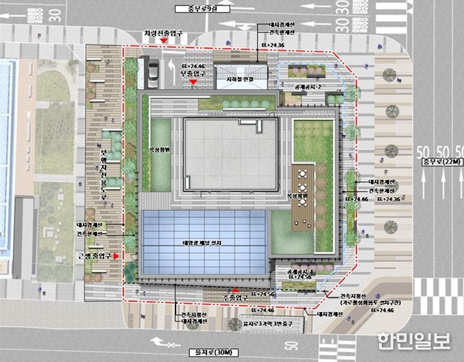 배치도(참고자료로서 통합심의 조치계획 수립 및 인허가 과정 등에서 조정될 수 있음)