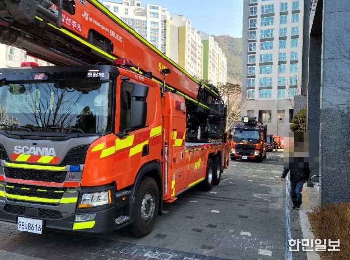 공동주택 진·출입 훈련 사진