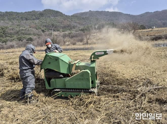 지난해 영농부산물 처리 모습