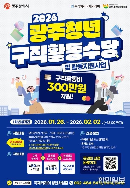 구직활동수당 지원 청년 1500명 모집