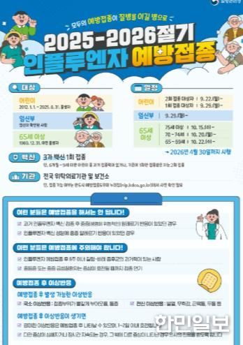 하동군, 인플루엔자 재유행 조짐 “예방접종 당부”