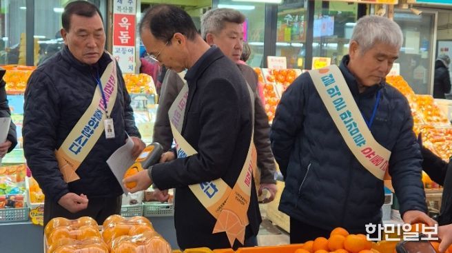 설 명절 앞두고 만감류 유통지도 민·관 합동 단속 돌입