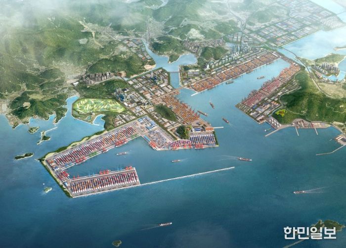 진해신항 조감도