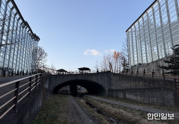 순천시 해룡면 신대천녹도1교 전경