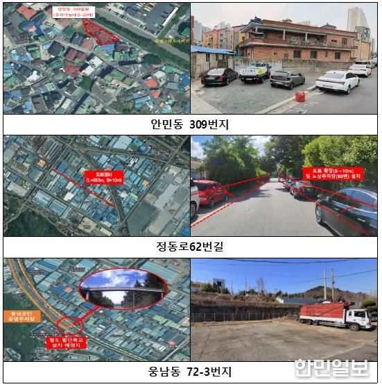 공영주차장 위치도 및 현장사진