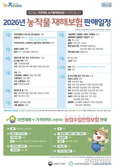 재해보험 안내 포스터