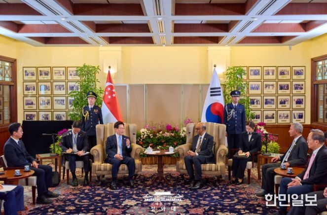 '타르만' 싱가포르 대통령 면담(청와대)