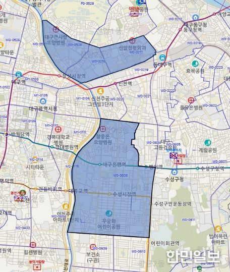흐린 물 출수 예상지역 위치도
